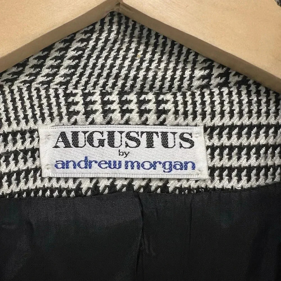 Augustus by Andrew Morgan houndstooth Blazer Jacket 90's Vintage Academia size 6 - Picture 5 of 9